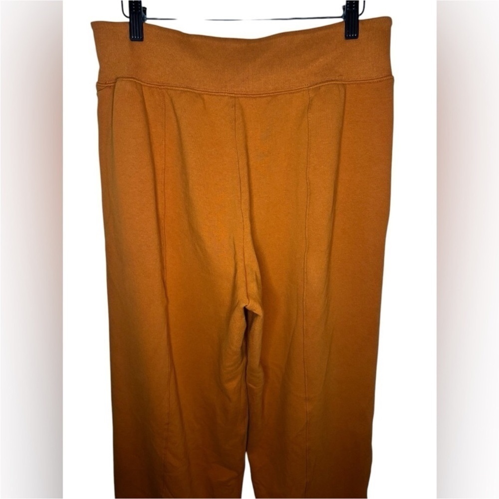 Athleta Retroplush Straight Leg Pant Size large Orange Zip pockets - Picture 5 of 6